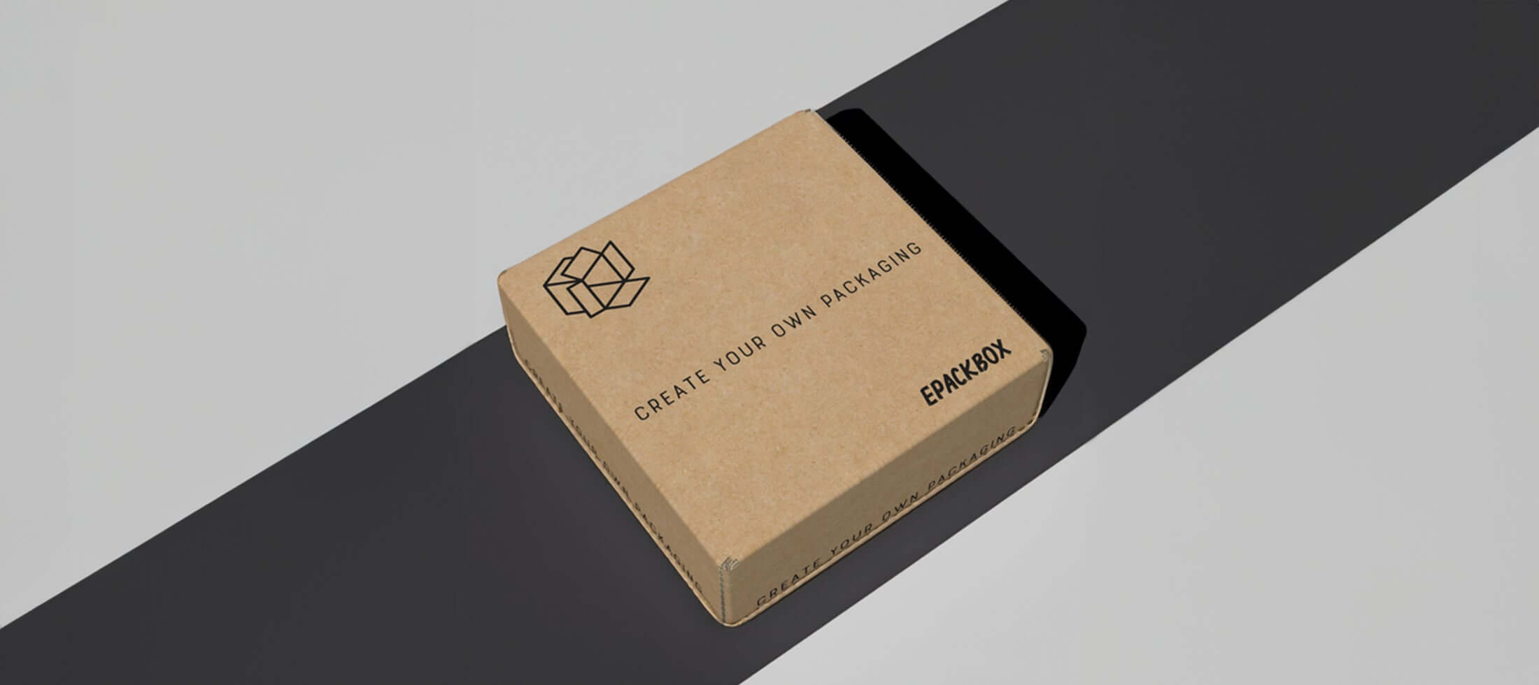 客製化郵寄紙盒與飛機盒,訂製紙盒在灰白背景上突出展示。