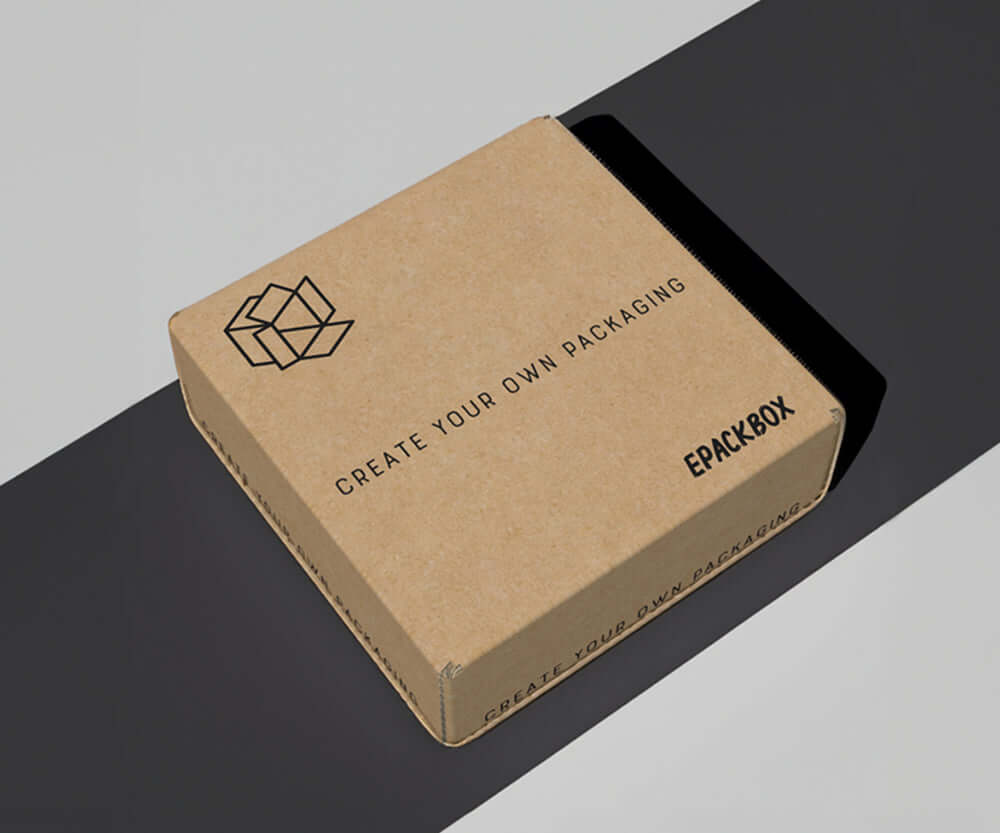 客製化郵寄紙盒與飛機盒,訂製紙盒在灰白背景上突出展示。