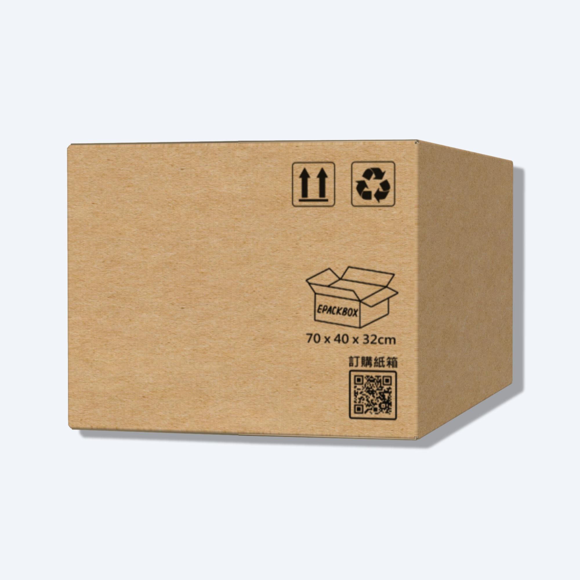順豐速運F6尺寸紙箱側視圖，展示尺寸和質感，是適合大型物品運輸的理想選擇。易於組裝，方便實用，適合運送家具、電器等大型物品。