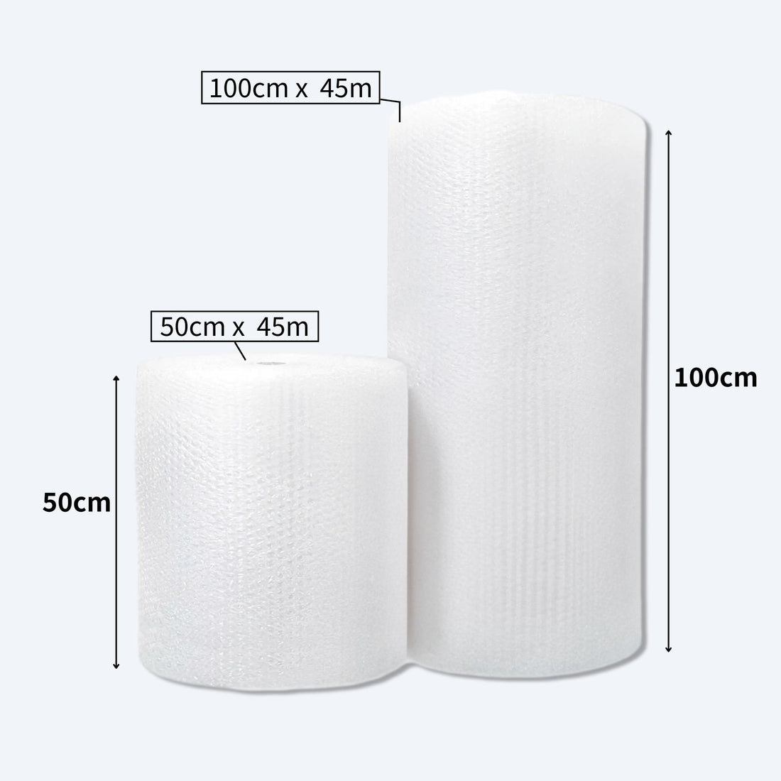 包裝物料啪啪紙和bubble紙，小50cmx45m及大100cmx45m，防震氣泡紙、泡泡紙、氣珠紙。