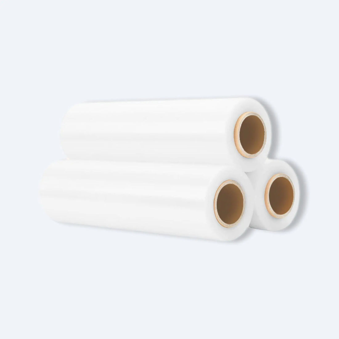 三捲透明拉伸膜(綑膜),適用於包裝和捆綁物品,提供優質的固定效果,確保運輸過程中的物品安全。